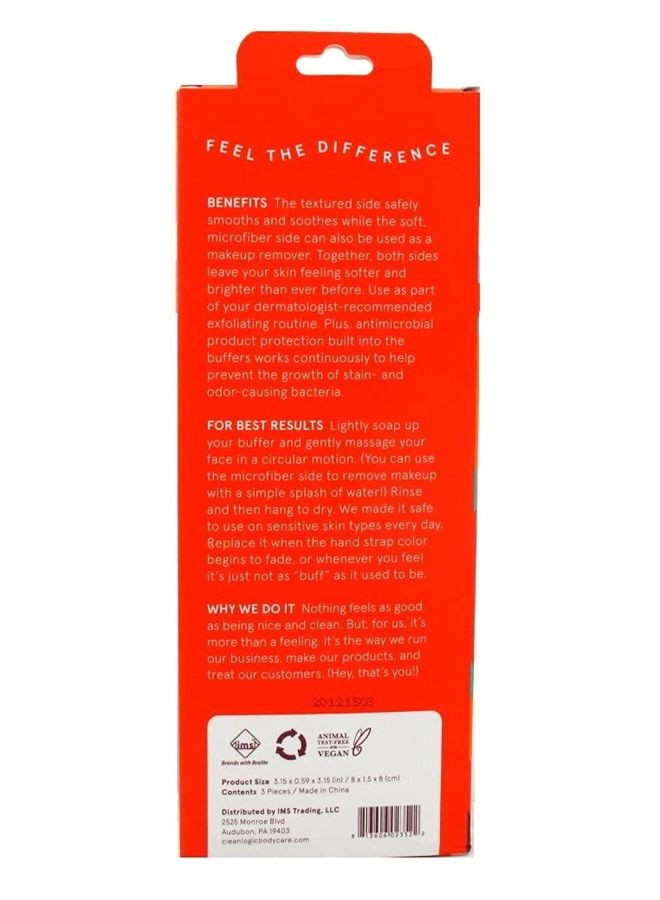 cleanlogic Clean Logic Dual-Texture Facial Buffers Sensitive Skin (Pack of 3) - Image 2