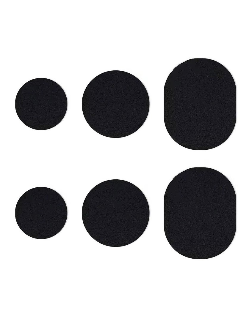 6pcs Heel Wear Repair, Shoe Patch Stickers, Unisex, Anti-Wear, Heel Protector Adhesive, Sports Shoe net repair, (Black)  - Image 2