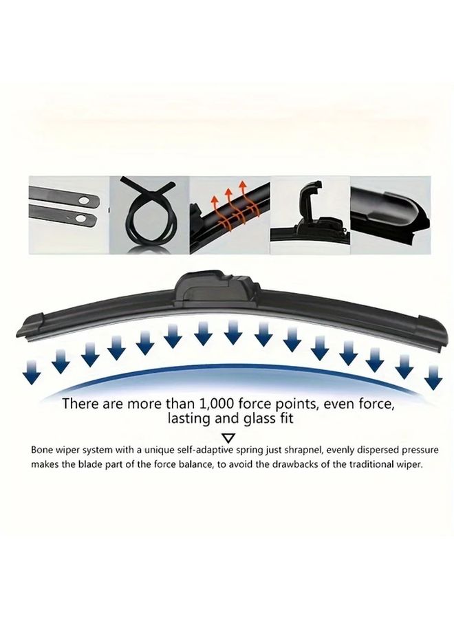 شفرة ماسحة زجاج عالمية 20 بوصة بدون إطار، هادئة ومتينة لجميع السيارات - Image 2