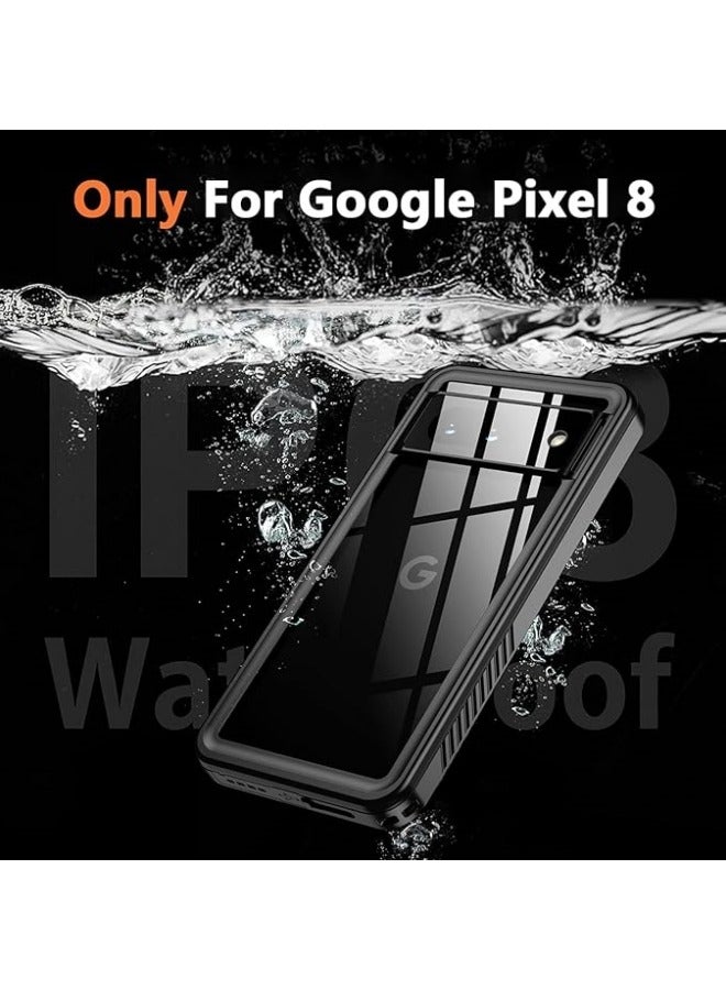 Compatible with Google Pixel 8/8 Pro Case,IP68 Waterproof with Built-in Screen Protector, Full Body Sealed Heavy Duty Shockproof Dustproof Snowproof Clear Case for Pixel 8/8 Pro - Image 2