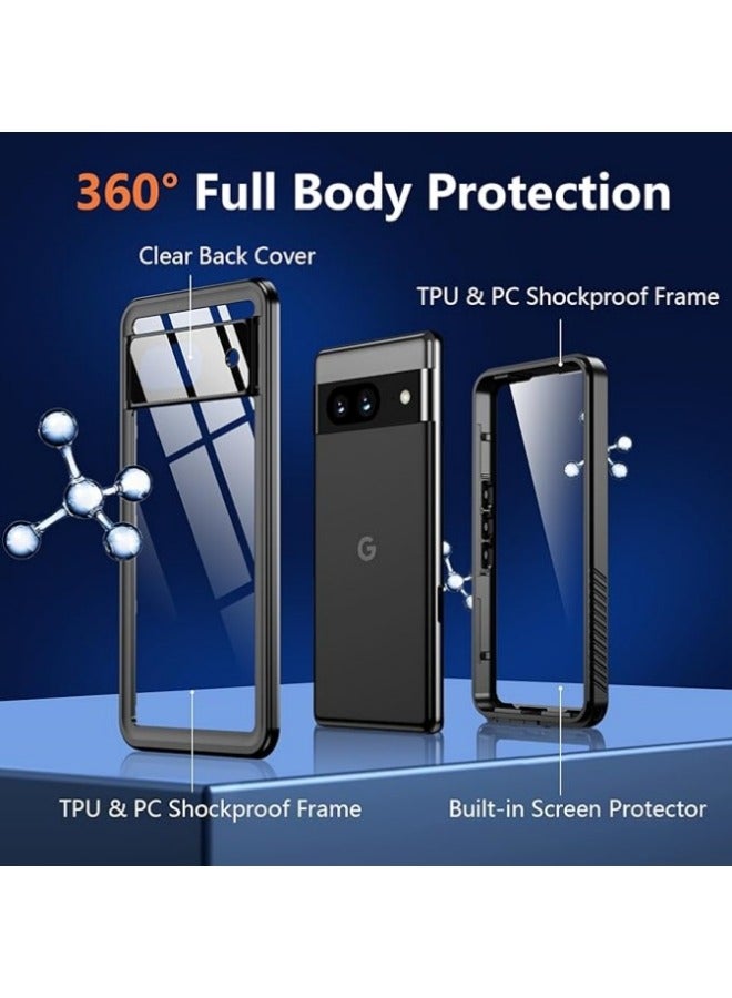 Compatible with Google Pixel 8/8 Pro Case,IP68 Waterproof with Built-in Screen Protector, Full Body Sealed Heavy Duty Shockproof Dustproof Snowproof Clear Case for Pixel 8/8 Pro - Image 5