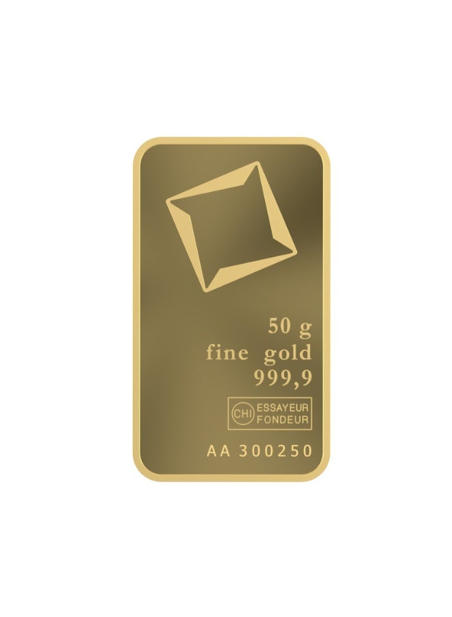 فالكامبي سويس 50 جرام سبيكة ذهب نقي 999.9، سويسرية الصنع مع شهادة فحص - Image 3