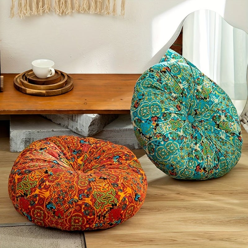 Round Orange Bohemian Style Thickened Cushion Comfortable Home Pillow - Image 5