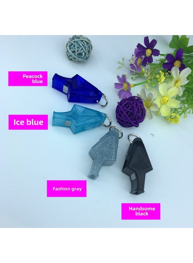 Generic Dolphin Nuclear-free Whistle Referee Special Whistle Coach Basketball Whistle Sports Whistle Direct Sales-Color:Crooked Triangle Black (send Six Accessories) - Image 2
