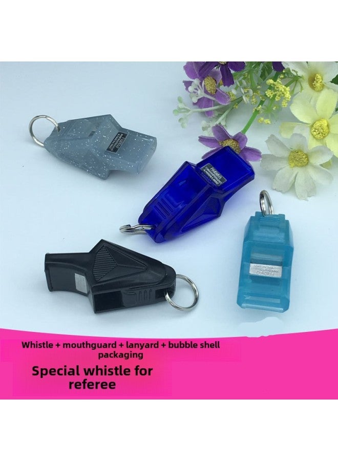 Generic Dolphin Nuclear-free Whistle Referee Special Whistle Coach Basketball Whistle Sports Whistle Direct Sales-Color:Crooked Triangle Black (send Six Accessories) - Image 1