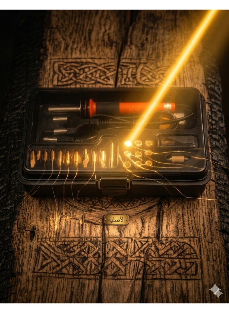 Wood and Leather Pyrography Pen with 23 Different Tips 30W - Image 3