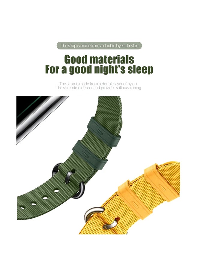 O Ozone Straps Compatible with Xiaomi Mi Band 8, Nylon&Leather Adjustable Breathable Sports Watch Strap Replacement Wristband For Men Women - Dark Brown  - Image 4