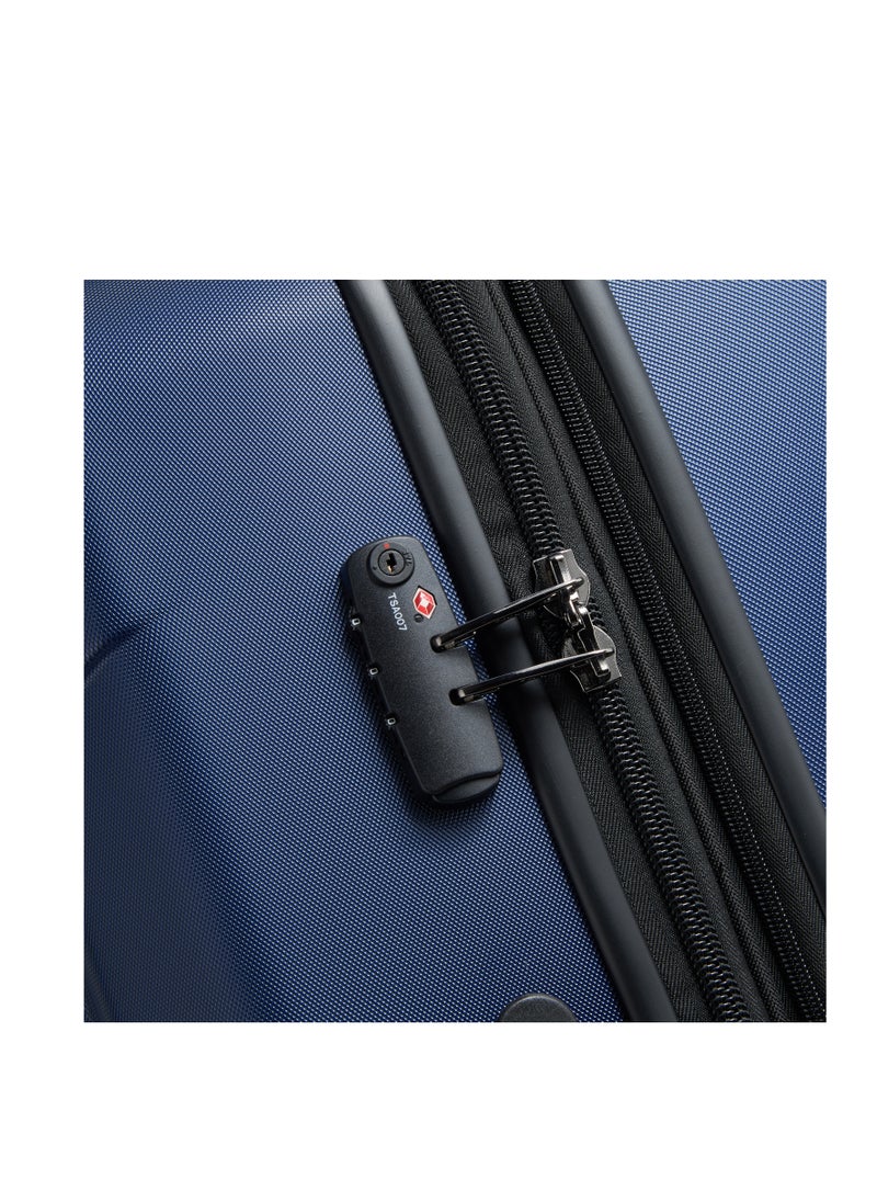 DELSEY Paris - Depart Hard 81cm Hardcase Expandable 4 Double Wheel Check-In Luggage Trolley Case Navy Blue - 00314583022 X9 - Image 1