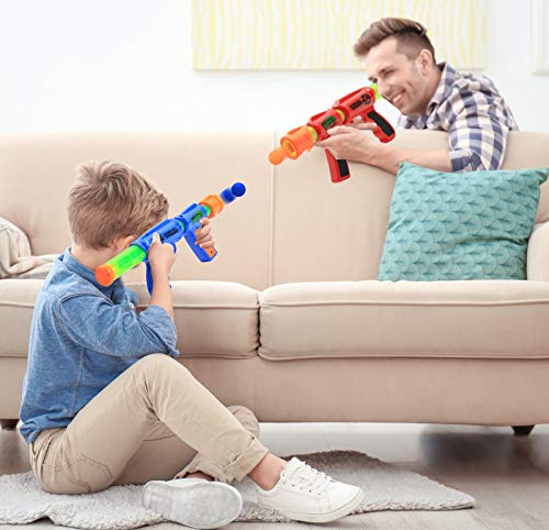Kiddie Play Toy Foam Blasters Guns Atomic Power Popper Ball Guns for Kids Air Shooter with Foam Balls Pack of 2 Guns - Image 5