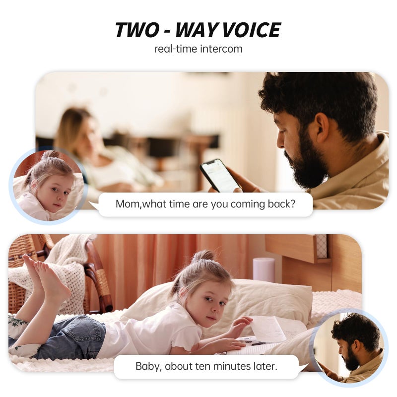 Chpuss Indoor Camera Robot, 2k 5g/2.4ghz WiFi Pet Robot Cam with Phone App EseeCloud, 360 PTZ Nanny Cam Dog Cam with Audio/Video, Spy Camera 2-Way Audio Motion Tracking 7/24 Night Vision - Image 5