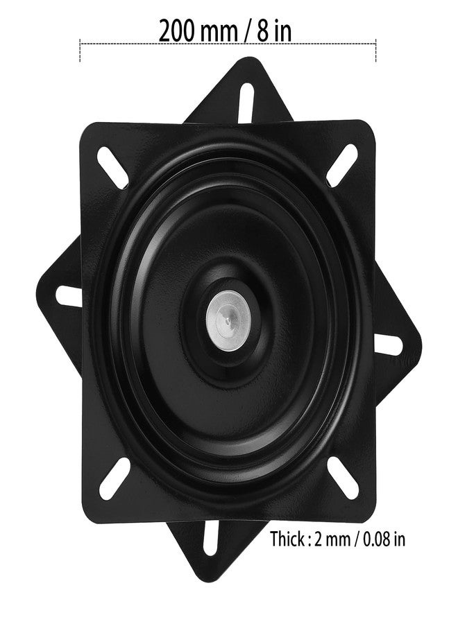 ZEONHAK 3 PCS 8 Inches Heavy Duty Bar Stool Swivel Plate, Bar Stool Swivel Replacement, Seat Swivel Base Mount Plate for Bar Stool and Chair Ball Bearing Swivel, Black - Image 2