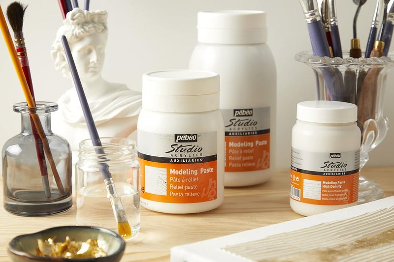 PEBEO Studio Acrylics Modeling Paste - 500 ml Heavy-Textured Opaque Paste for Dimensional Effects - Image 4