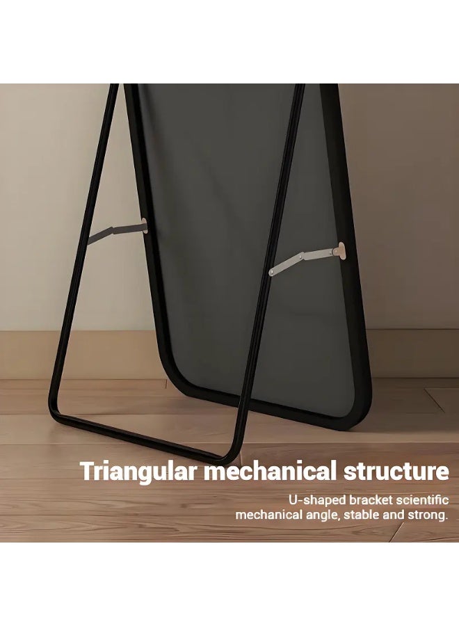 Noon East Full Length Mirror 160x45cm, Floor Mirrors Free-Standing Leaning Large Bedroom Dressing Mirror, Full Body Mirror with Stand for Living Room, Bedroom Black  - Image 4