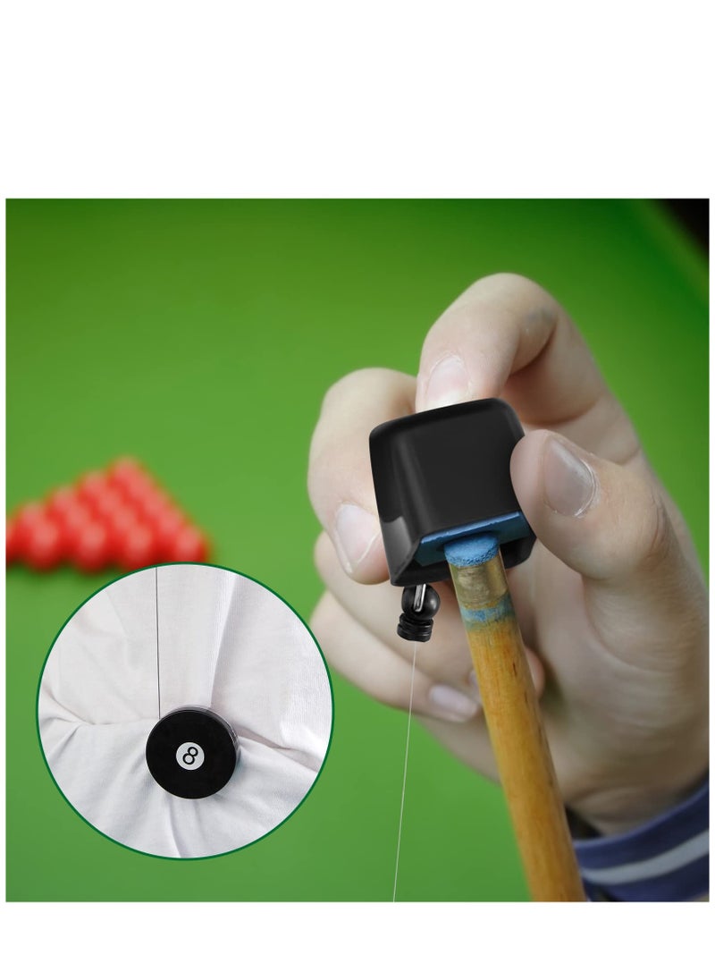 Excefore - Billiards Snooker Pool Cue Chalk Holder 2 Pieces Retractable Snooker Practical Tool with Belt Clip for Billiards Chalk Tip Holder - Image 1