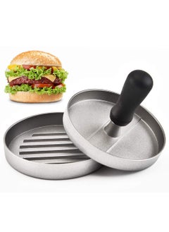 DYZEKO DYZEKO Reusable Burger Press Patty Hamburger Press Nonstick Wooden Handle Aluminum Alloy Burger Mold Grill Press FoodGrade with Plastic Handle for Kitchen for Home Pack of 1  - Image 1