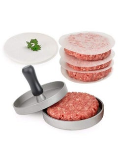 DYZEKO DYZEKO Reusable Burger Press Patty Hamburger Press Nonstick Wooden Handle Aluminum Alloy Burger Mold Grill Press FoodGrade with Plastic Handle for Kitchen for Home Pack of 1  - Image 3