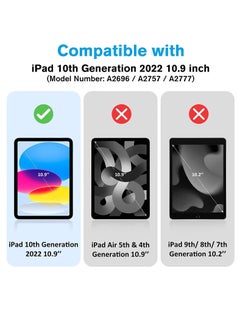TIGER Case for iPad 10th Generation 10.9 Inch (2022 Model) – Slim Stand Hard Back Shell Cover with Auto Wake/Sleep Function, Durable Protection, Lightweight, and Stylish – Precise Cutouts for Easy Access to Ports, Buttons & Camera – Perfect Fit for iPad 10.9” 10th Gen Black  - Image 2