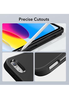 TIGER Case for iPad 10th Generation 10.9 Inch (2022 Model) – Slim Stand Hard Back Shell Cover with Auto Wake/Sleep Function, Durable Protection, Lightweight, and Stylish – Precise Cutouts for Easy Access to Ports, Buttons & Camera – Perfect Fit for iPad 10.9” 10th Gen Black  - Image 5