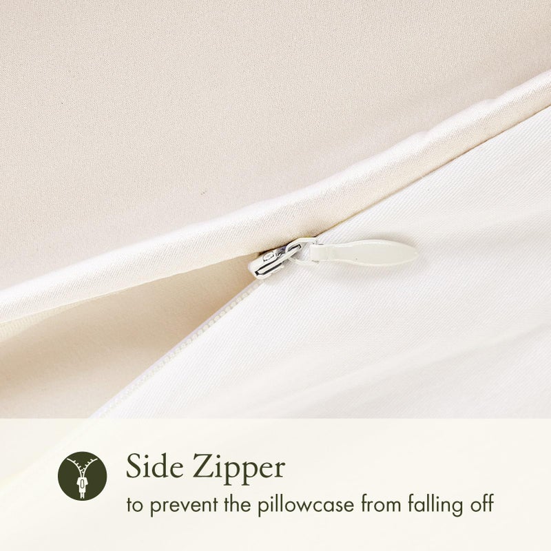 LILYSILK Natural Silk Pillowcase for Hair and Skin with Cotton Underside Standard 20x26 Inch Ivory 1pc 19 Momme - Image 4