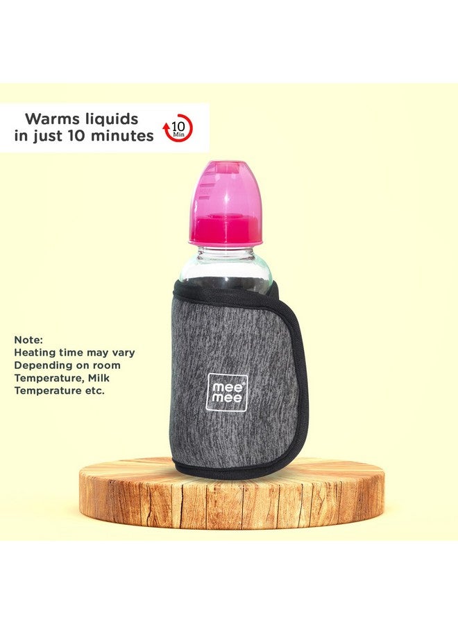 mee mee Mee Mee Portable Baby Bottle Warmer 10 Mins to Warm Baby Milk Using with Quick USB Charging (Grey) - Image 3