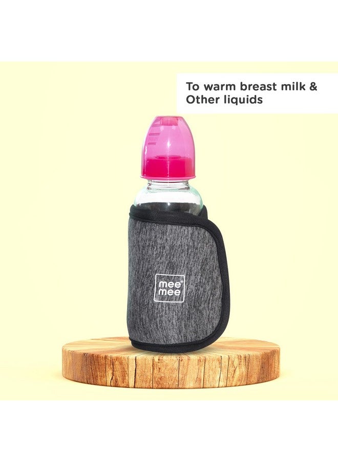 mee mee Mee Mee Portable Baby Bottle Warmer 10 Mins to Warm Baby Milk Using with Quick USB Charging (Grey) - Image 2