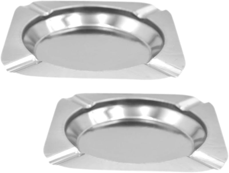 أونومور منصة سجائر من الفولاذ المقاوم للصدأ، صينية سيجار زخرفية، خفيفة الوزن، مجموعة منزلية من قطعتين - Image 1