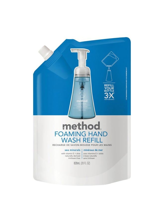 Method Foaming Hand Wash Refill Pouch, Sea Minerals, 28 oz - Image 1