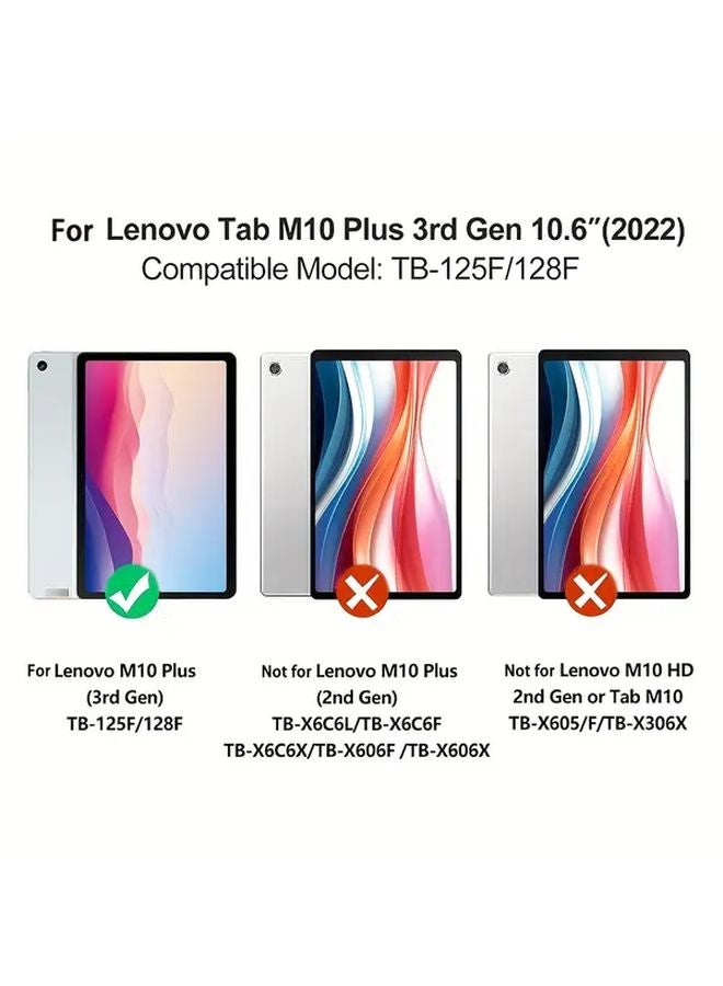 غلاف لوحي Lenovo Tab M10 Plus الجيل الثالث، وردي، قابل للطي 3 في 1، حامل قابل للطي، يستيقظ وينام تلقائياً - Image 3