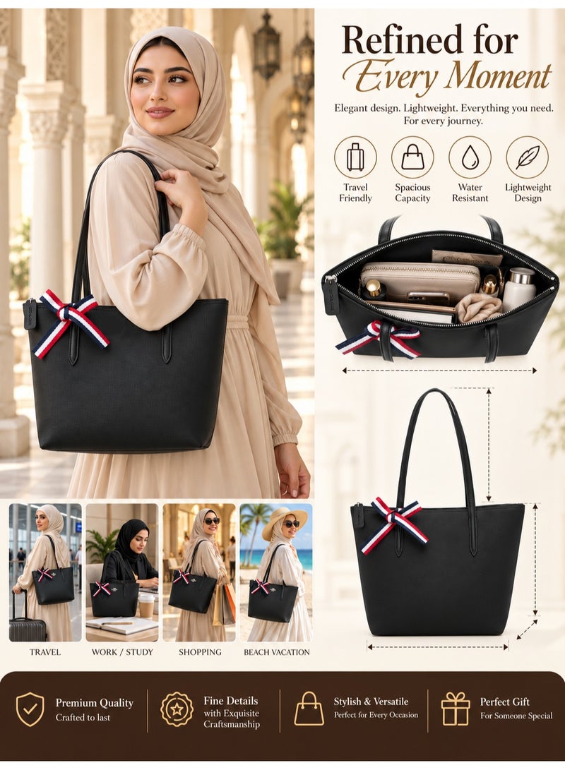 Ladies Stylish Tote Shopper Handbag, Spacious Resistant Shoulder Bag For Everyday Occasions