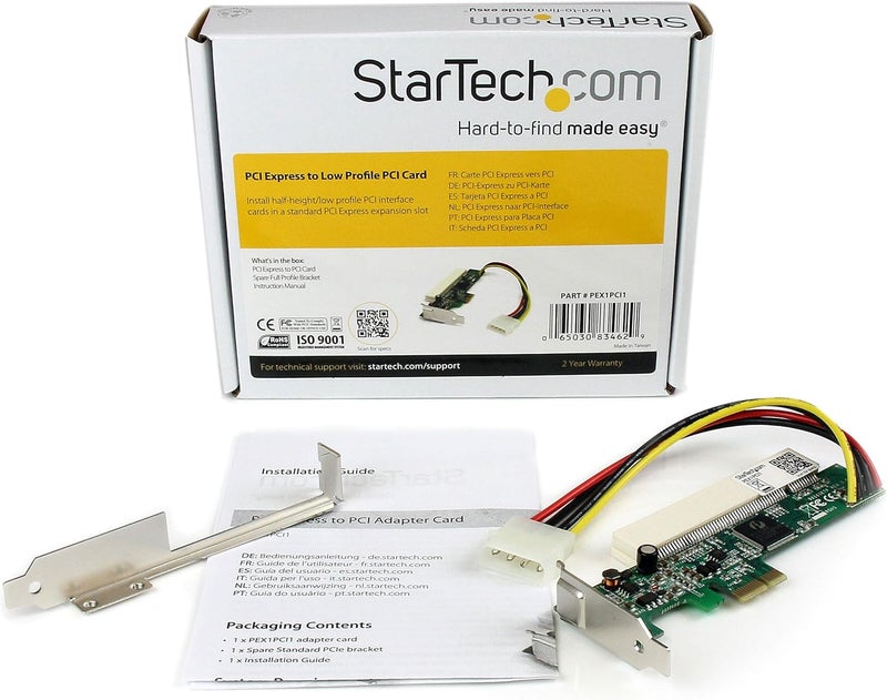 StarTech.com PCI Express to PCI Adapter Card - Low Profile PCIe to PCI Converter with Half-Height Bracket - Image 5