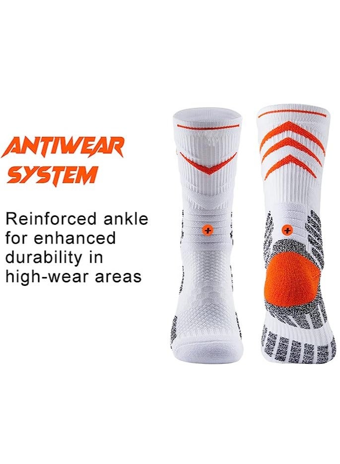 SOLARAE جوارب كرة السلة القابلة للتنفس مع وسادة جوارب رياضية سميكة للضغط للرجال والنساء - Image 2