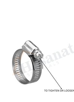 HASANAT ESSENTIALS 6Pcs GI Hose Clips -Adjustable Worm Drive Pipe Clamps for Securing Hose Connections for Household Gas Lines, Water Pipes, Industrial Hoses, Oil Pipes etc  - Image 2