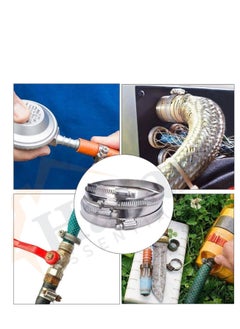 HASANAT ESSENTIALS 6Pcs GI Hose Clips -Adjustable Worm Drive Pipe Clamps for Securing Hose Connections for Household Gas Lines, Water Pipes, Industrial Hoses, Oil Pipes etc  - Image 3