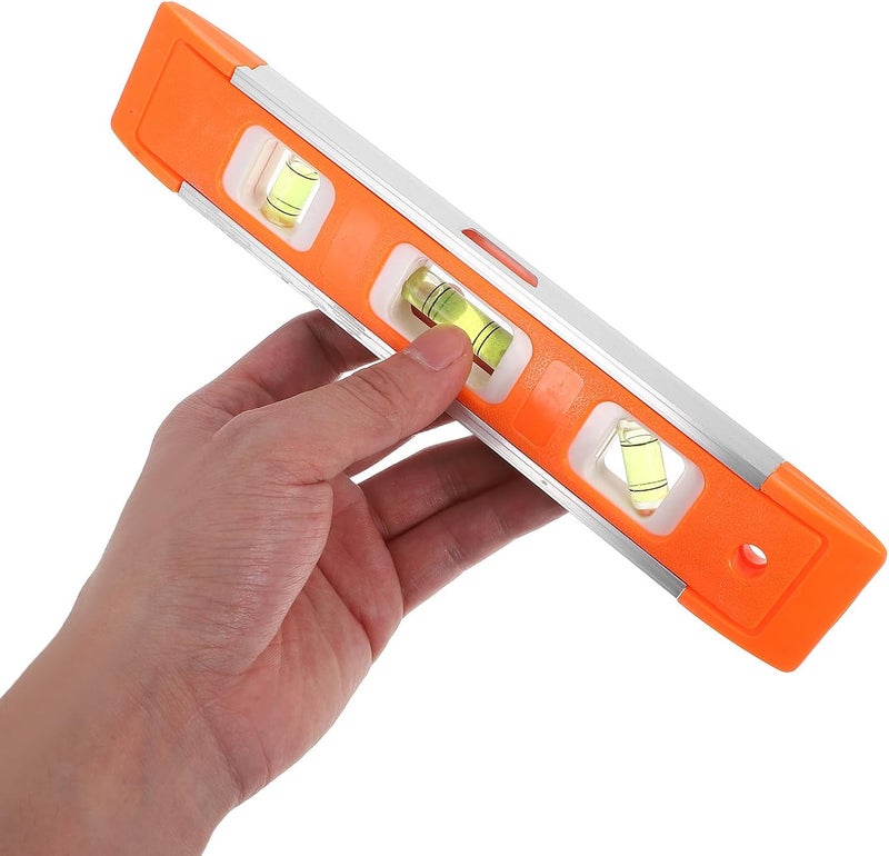 Mini Level Aluminum Alloy Engineering Ruler Multifunctional Measuring Layout Tool with Bubble Vial for Construction and Renovation - Image 4