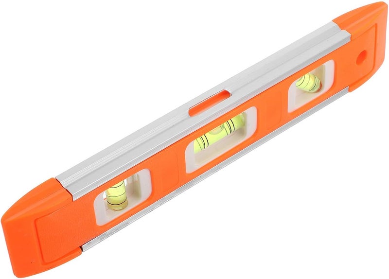 Mini Level Aluminum Alloy Engineering Ruler Multifunctional Measuring Layout Tool with Bubble Vial for Construction and Renovation - Image 1