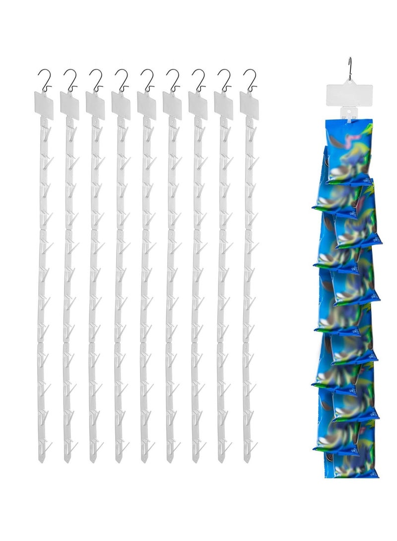 12 Pieces Station Hanging Merchandise Strips with Hooks Display Clip on Strip Label Header for Retail Store - Image 1