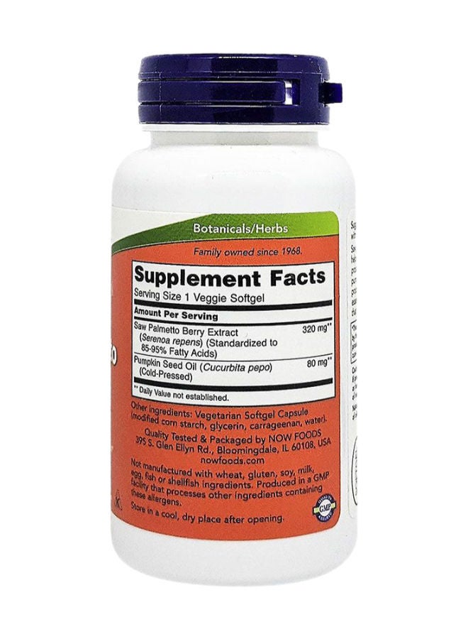 now Saw Palmetto Extract 320 mg Softgels 90's - Image 3