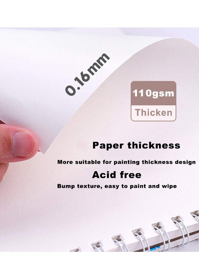 Generic Sketch Book, 8”X11.5” 100 Pages(110gsm), Spiral Bound Artist Sketch Pad, Durable Acid Free Drawing Paper for Drawing, Painting, Sketching or Doodling, Pink Cover, White Paper  - Image 2