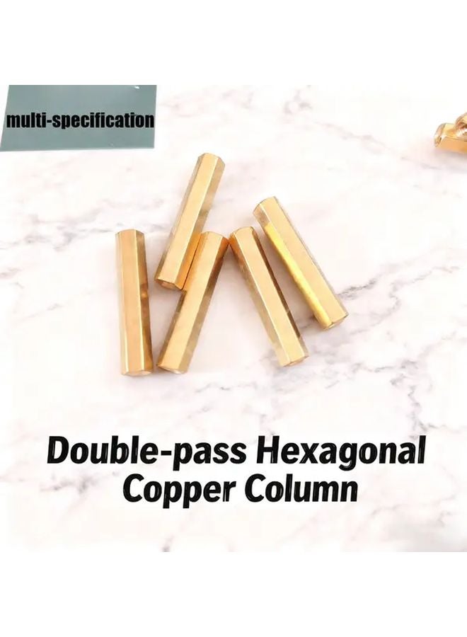 5Pcs M3 Double Pass Hexagonal Copper Pillars Color M3x10 - Image 2