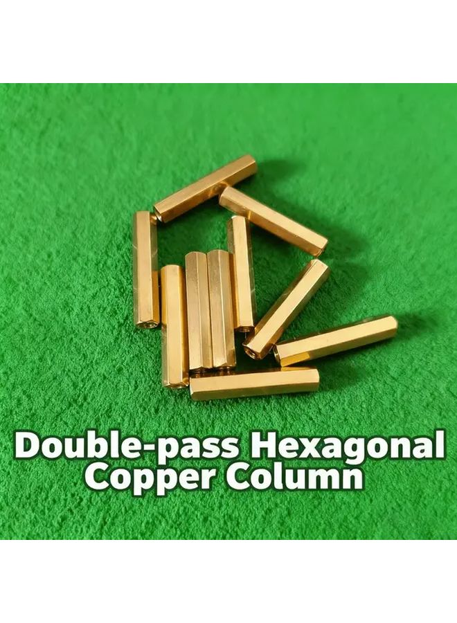 5Pcs M3 Double Pass Hexagonal Copper Pillars Color M3x10 - Image 3