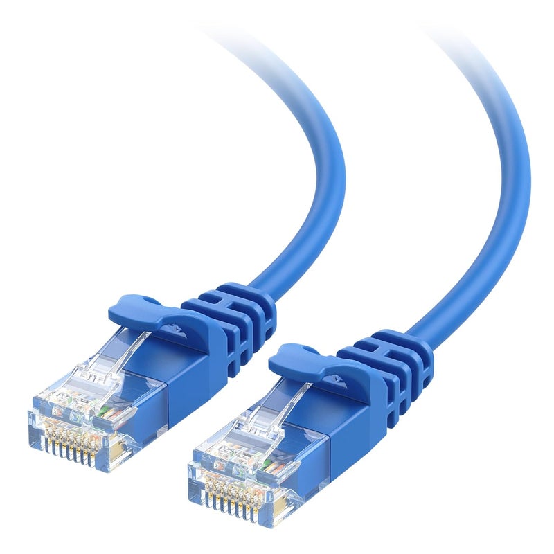 Cable Matters 10Gbps Snagless Short Cat 6 Ethernet Cable - 3ft, Slim Profile Cat 6 Cable, Cat6 Cord, Thin Ethernet Cord, Blue - Image 1