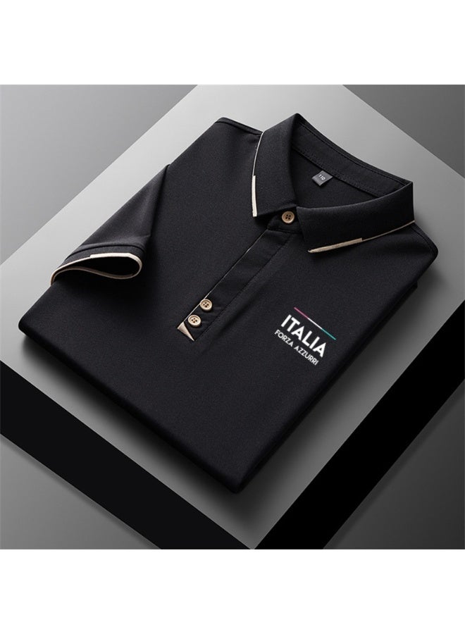 High-end new men’s premium casual/business/team wear leisure print polo shirt.