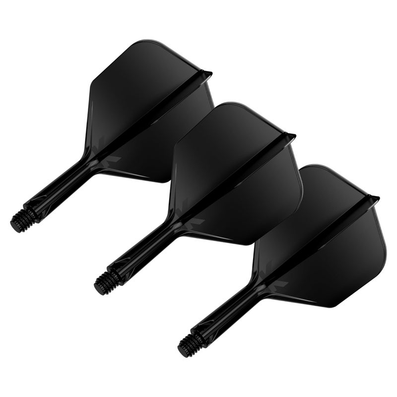 TARGET Darts K Flex Integrated Dart Flight and Shaft, No.6 Black (Short) | Pack of 3 K-Flex - No 6, Precision Moulded 2-in-1 Dart Flights and Dart Stem | Professional Dart Accessories - Image 4