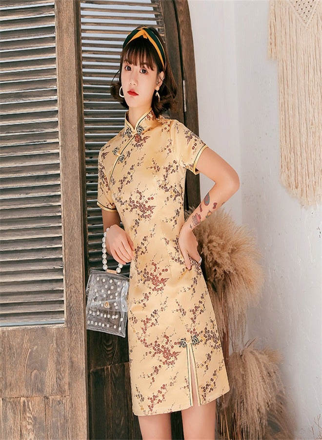 زهرة البرقوق تنورة العيد الذهبي - Image 1