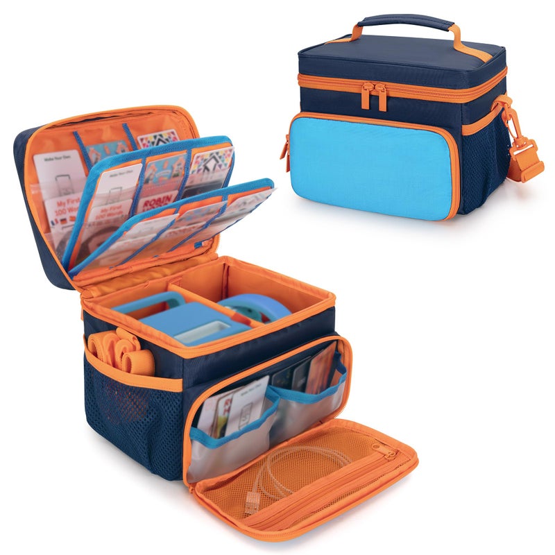 GRAOSO Carrying Case Compatible with Yoto Player 3rd Generation Card Holder Hold Up to 30 Cards Travel Storage Bag for Bluetooth Audio Speaker Headphone Accessories Blue Case Only Patented Design - Image 2