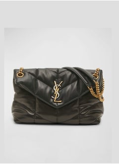 ایو سن لوران حقيبة كتف لوو بافر توي YSL من الجلد المبطن  - Image 1