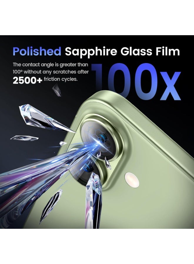 ACLIX Camera Lens Protector for iPhone 17, Shatterproof, Ultra-thin Aluminum Alloy Ring, Camera Lens Protective Film, (Sage Green) - Image 4