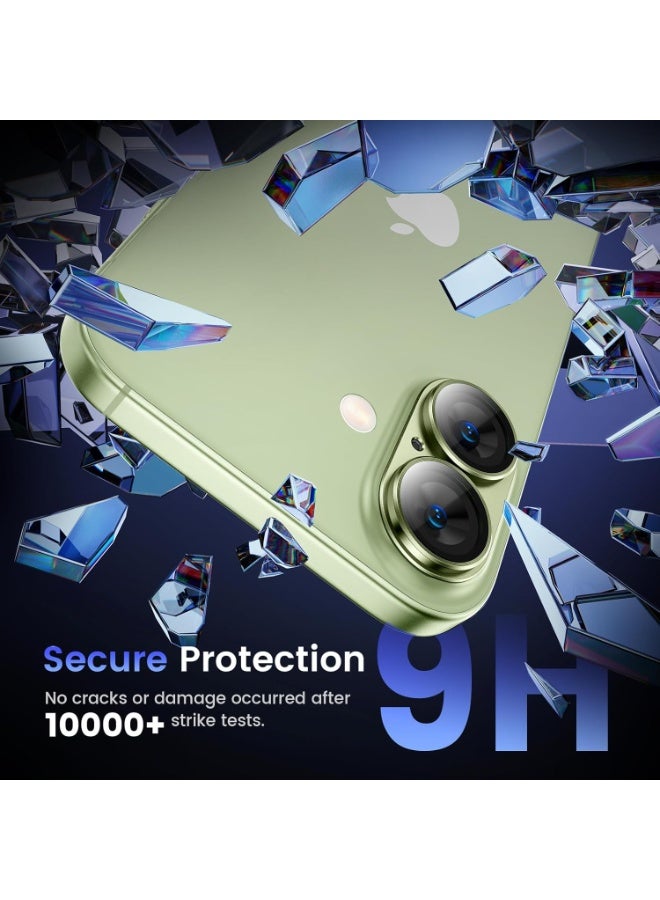 ACLIX Camera Lens Protector for iPhone 17, Shatterproof, Ultra-thin Aluminum Alloy Ring, Camera Lens Protective Film, (Sage Green) - Image 2