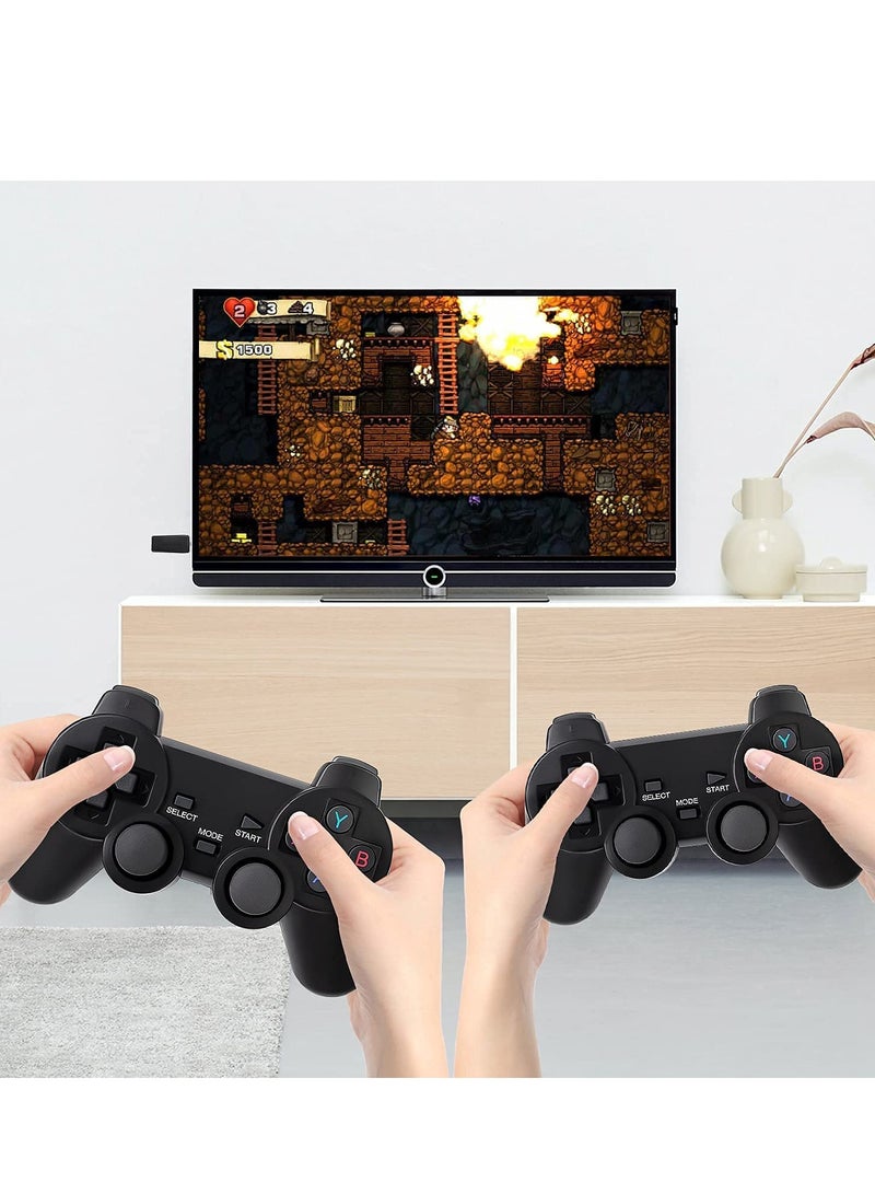 Integrated retro 4K game console with dual 2.4G wireless controllers, plug-and-play video game stick, built-in 3,500 games, 9 classic emulators, high-definition HDMI output for TV (64G, 10000+ games) - Image 3