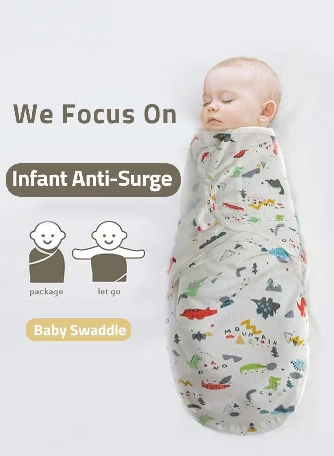 4 PCS Baby Swaddle Blanket Wrap Cap Gloves and Foot Straps Set Newborn Infant Sleep Sack With Caps 100% Breathable Cotton 0-4 Month - Image 2